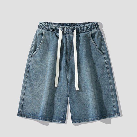 Denim shorts men's summer thin pants trend American men's fashion brand men's pants casual men